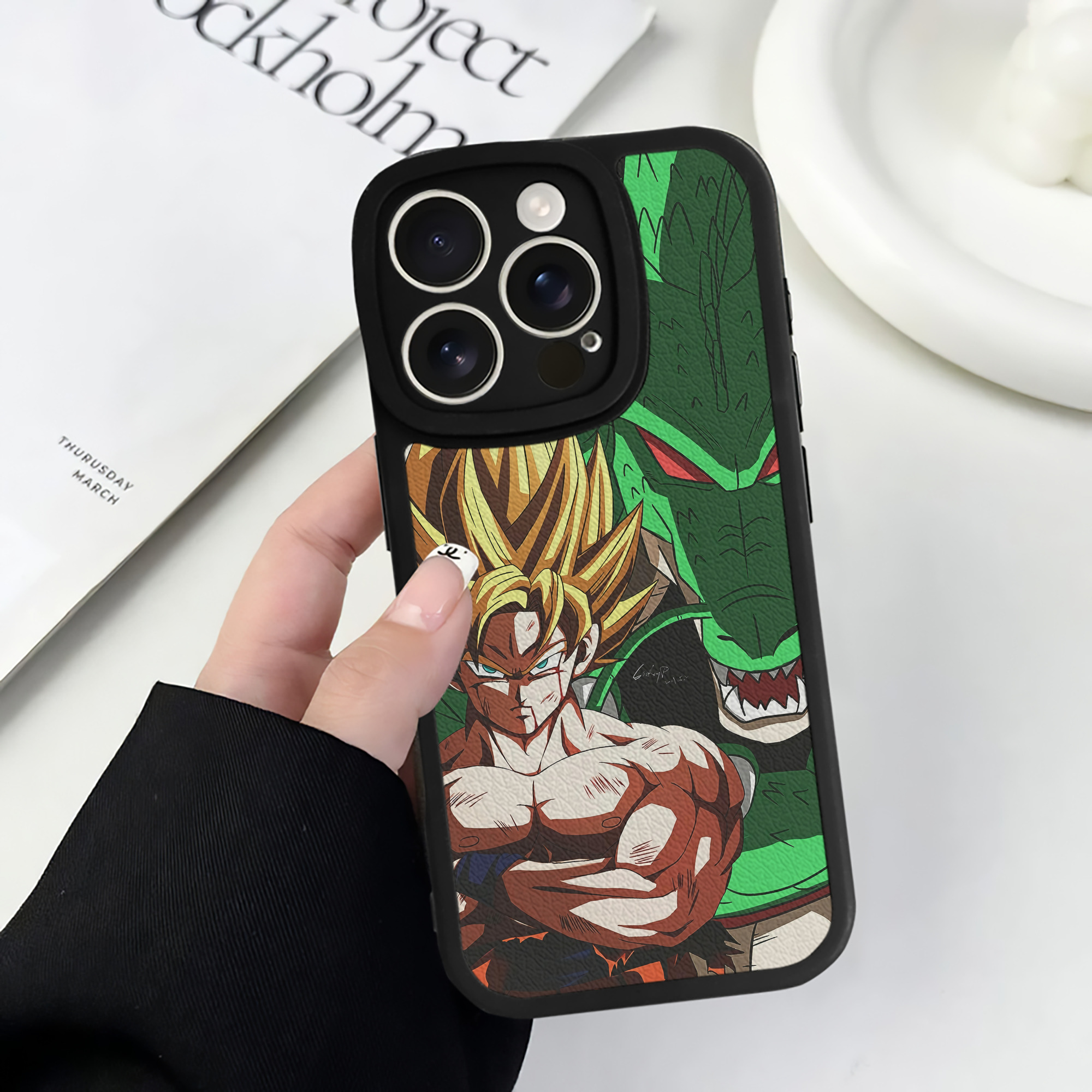 （画像用） ドラゴンボール DRAGON BALL 【iPhone 16シリーズ対応】シリコンスマホケース（レザー調） 材質：シリコン